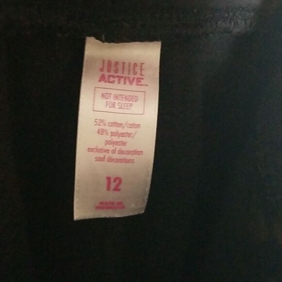 Justice black Girls sweatpants size 12 - Picture 6 of 6
